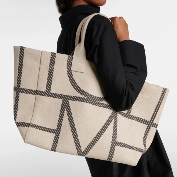 NWT Totême Monogram Canvas Tote Bag - Picture 2 of 10